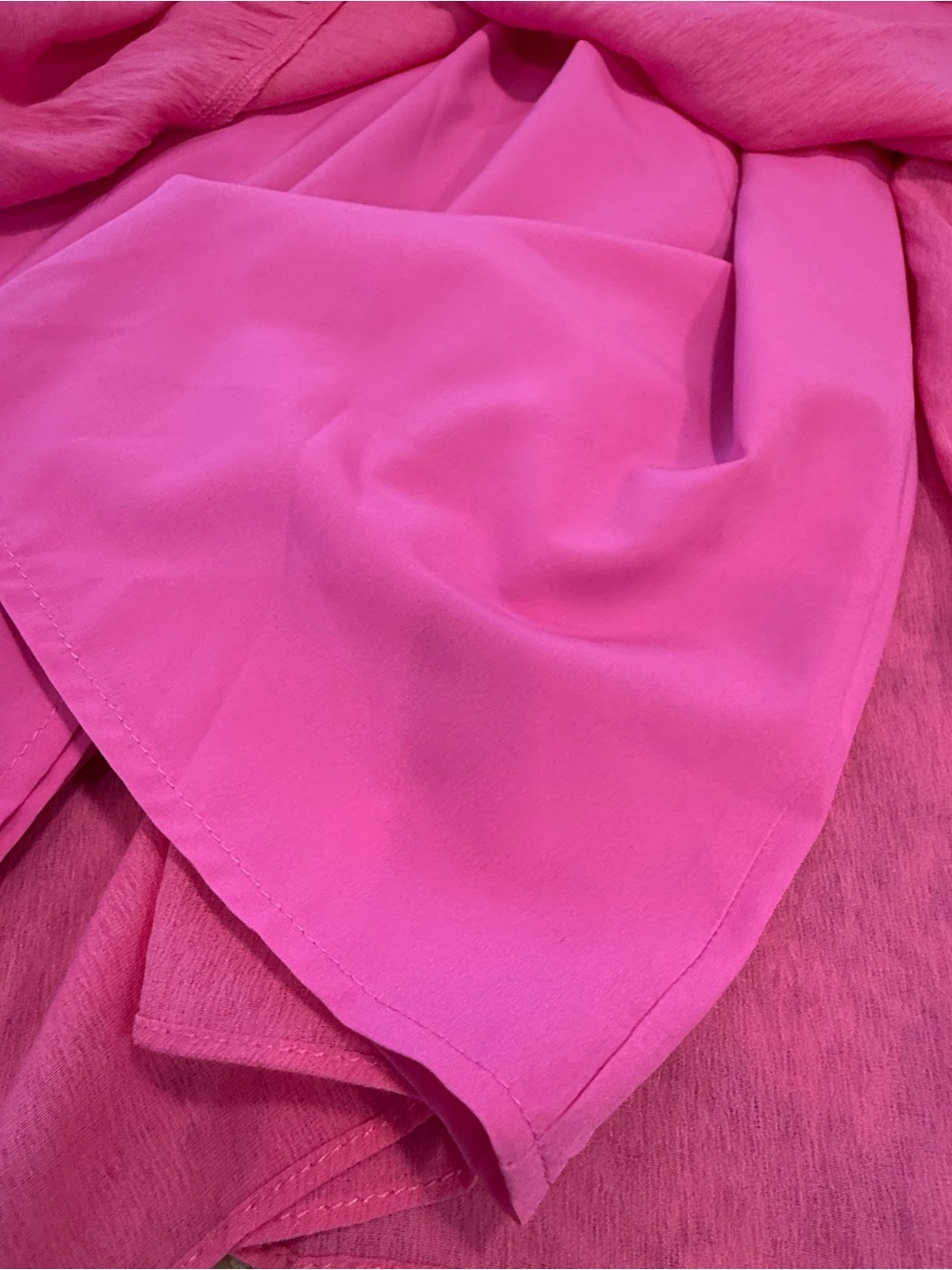 Jodifl pink ruffled tiered midi dress short sleeves SZ LG - Picture 6 of 15